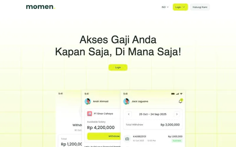 Momen landing page